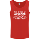 Awesome Coach Rugby Football Tennis Mens Vest Tank Top Red