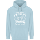 Awesome Cyclist Looks Like This Cycling Childrens Kids Hoodie Light Blue