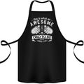 Awesome Dad to Be Looks New Dad Daddy Cotton Apron 100% Organic Black