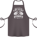 Awesome Dad to Be Looks New Dad Daddy Cotton Apron 100% Organic Dark Grey