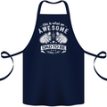 Awesome Dad to Be Looks New Dad Daddy Cotton Apron 100% Organic Navy Blue