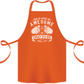 Awesome Dad to Be Looks New Dad Daddy Cotton Apron 100% Organic Orange