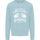 Awesome Dad to Be Looks New Dad Daddy Kids Sweatshirt Jumper Light Blue