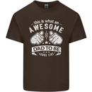 Awesome Dad to Be Looks New Dad Daddy Mens Cotton T-Shirt Tee Top Dark Chocolate
