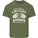 Awesome Dad to Be Looks New Dad Daddy Mens Cotton T-Shirt Tee Top Military Green