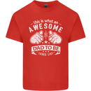 Awesome Dad to Be Looks New Dad Daddy Mens Cotton T-Shirt Tee Top Red
