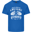 Awesome Dad to Be Looks New Dad Daddy Mens Cotton T-Shirt Tee Top Royal Blue