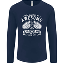 Awesome Dad to Be Looks New Dad Daddy Mens Long Sleeve T-Shirt Navy Blue