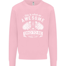 Awesome Dad to Be Looks New Dad Daddy Mens Sweatshirt Jumper Light Pink