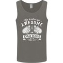 Awesome Dad to Be Looks New Dad Daddy Mens Vest Tank Top Charcoal