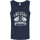 Awesome Dad to Be Looks New Dad Daddy Mens Vest Tank Top Navy Blue