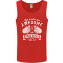Awesome Dad to Be Looks New Dad Daddy Mens Vest Tank Top Red