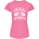 Awesome Dad to Be Looks New Dad Daddy Womens Petite Cut T-Shirt Azalea