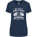 Awesome Dad to Be Looks New Dad Daddy Womens Wider Cut T-Shirt Navy Blue