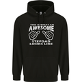 Awesome Stepdad Funny Father's Day Step Dad Mens 80% Cotton Hoodie Black