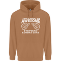 Awesome Stepdad Funny Father's Day Step Dad Mens 80% Cotton Hoodie Caramel Latte