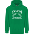 Awesome Stepdad Funny Father's Day Step Dad Mens 80% Cotton Hoodie Irish Green