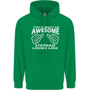 Awesome Stepdad Funny Father's Day Step Dad Mens 80% Cotton Hoodie Irish Green