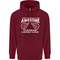 Awesome Stepdad Funny Father's Day Step Dad Mens 80% Cotton Hoodie Maroon