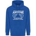Awesome Stepdad Funny Father's Day Step Dad Mens 80% Cotton Hoodie Royal Blue