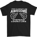 Awesome Stepdad Funny Father's Day Step Dad Mens T-Shirt Cotton Gildan Black