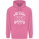Awesome Teacher Looks Like Teaching Funny Mens 80% Cotton Hoodie Azelea
