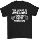Awesome Tractor Driver Farmer Farming Mens T-Shirt Cotton Gildan Black