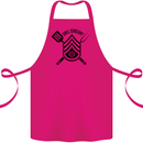 BBQ Grill Sergeant Chef Cook Food Funny Cotton Apron 100% Organic Pink