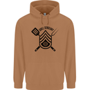 BBQ Grill Sergeant Chef Cook Food Funny Mens 80% Cotton Hoodie Caramel Latte