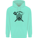 BBQ Grill Sergeant Chef Cook Food Funny Mens 80% Cotton Hoodie Peppermint