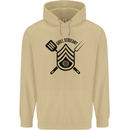 BBQ Grill Sergeant Chef Cook Food Funny Mens 80% Cotton Hoodie Sand