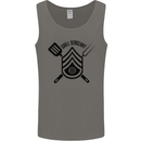BBQ Grill Sergeant Chef Cook Food Funny Mens Vest Tank Top Charcoal
