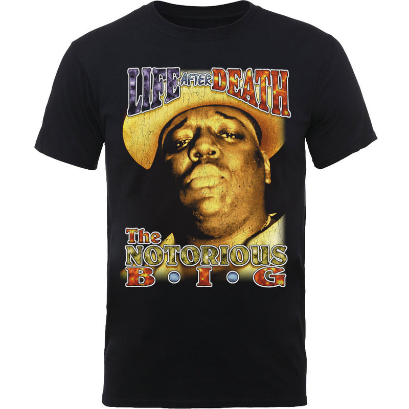 Biggie smalls BIG big life after death mens black music t-shirt urban and hip hop artist front print