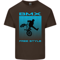 BMX Freestyle Cycling Bicycle Bike Mens Cotton T-Shirt Tee Top Dark Chocolate