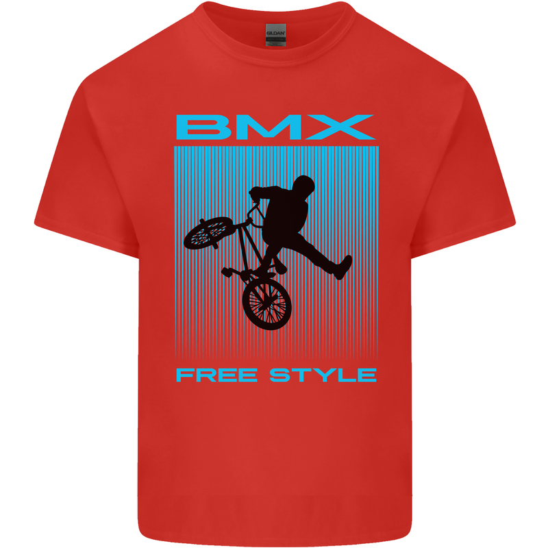 BMX Freestyle Cycling Bicycle Bike Mens Cotton T-Shirt Tee Top Red