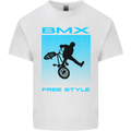 BMX Freestyle Cycling Bicycle Bike Mens Cotton T-Shirt Tee Top White
