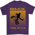 BMX Freestyle Cycling Bicycle Bike Mens T-Shirt Cotton Gildan Purple