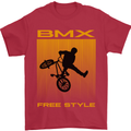 BMX Freestyle Cycling Bicycle Bike Mens T-Shirt Cotton Gildan Red