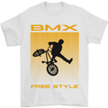 BMX Freestyle Cycling Bicycle Bike Mens T-Shirt Cotton Gildan White