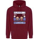 Baby Pregnancy Expecting Dad Mum to Be Mens 80% Cotton Hoodie Maroon