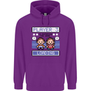 Baby Pregnancy Expecting Dad Mum to Be Mens 80% Cotton Hoodie Purple