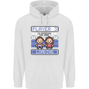 Baby Pregnancy Expecting Dad Mum to Be Mens 80% Cotton Hoodie White