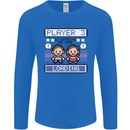 Baby Pregnancy Expecting Dad Mum to Be Mens Long Sleeve T-Shirt Royal Blue