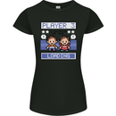 Baby Pregnancy Expecting Dad Mum to Be Womens Petite Cut T-Shirt Black