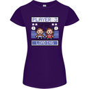 Baby Pregnancy Expecting Dad Mum to Be Womens Petite Cut T-Shirt Purple