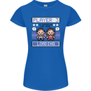 Baby Pregnancy Expecting Dad Mum to Be Womens Petite Cut T-Shirt Royal Blue