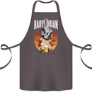 Babylorian Funny Baby Infant Toddler Parody Cotton Apron 100% Organic Dark Grey