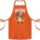 Babylorian Funny Baby Infant Toddler Parody Cotton Apron 100% Organic Orange