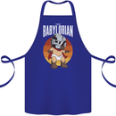 Babylorian Funny Baby Infant Toddler Parody Cotton Apron 100% Organic Royal Blue
