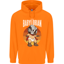 Babylorian Funny Baby Infant Toddler Parody Mens 80% Cotton Hoodie Orange